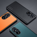 For Honor 50 / Huawei nova 9 Folding Holder Plain Leather Phone Case(Lake Green)