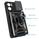 For OPPO Reno7 5G Global / Find X5 Lite Sliding Camera Cover Design TPU+PC Phone Case(Blue)