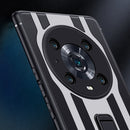 For Honor Magic4 Pro Frosted Holder Phone Case(Sea Blue Grey)