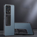 For Xiaomi Mi Mix 4 Frosted Holder Phone Case(Sea Blue Grey)