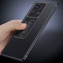 For Xiaomi Mi Mix 4 Frosted Holder Phone Case(Sea Blue Grey)