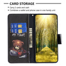 For OPPO Realme C31 Colored Drawing Pattern Leather Phone Case(Bear)