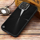 For iPhone 11 Pro Max CD Texture TPU + Tempered Glass Phone Case (Black)