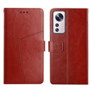 For Xiaomi 12 Y Stitching Horizontal Flip Leather Phone Case(Brown)