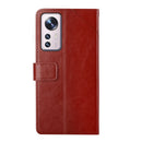 For Xiaomi 12 Y Stitching Horizontal Flip Leather Phone Case(Brown)