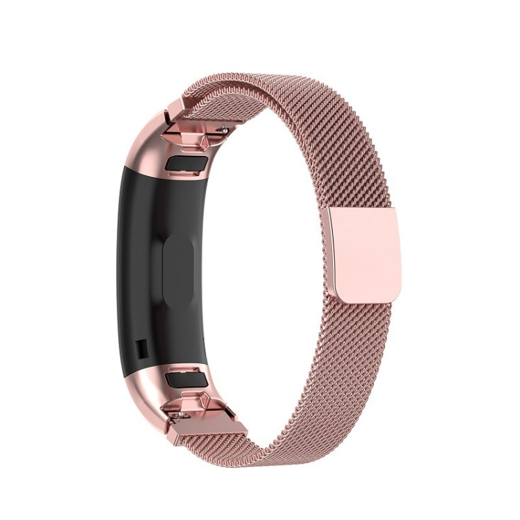 For Huawei Band 3 & 4 Pro Milanese Strap(Rose Pink)