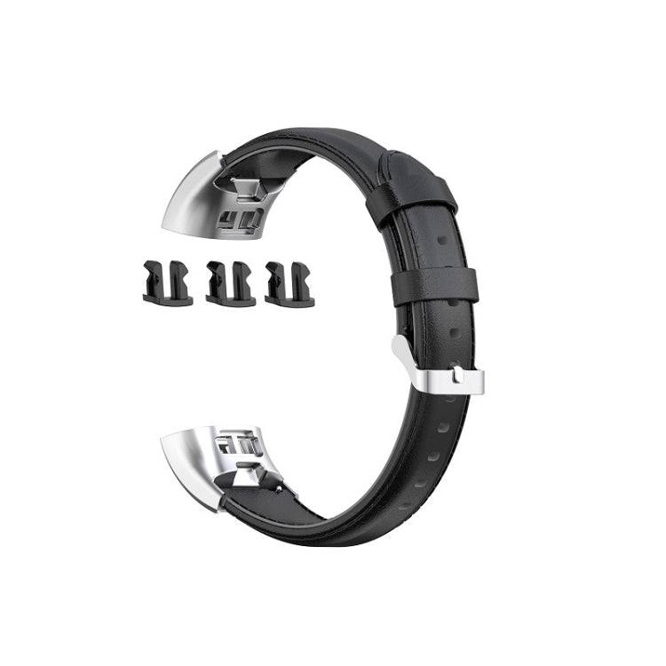 For Huawei Band 3 & 4 Pro Oil wax Leather Watch Band(Black)