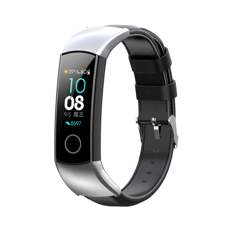 For Huawei Band 3 & 4 Pro Oil wax Leather Watch Band(Black)