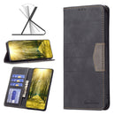 For OPPO Realme C31 Magnetic Splicing Leather Phone Case(Black)