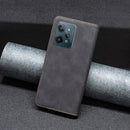 For OPPO Realme C31 Magnetic Splicing Leather Phone Case(Black)