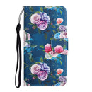 For Samsung Galaxy A13 5G Painted Pattern Horizontal Flip Leather Phone Case(Fluorescent Rose)