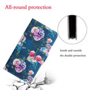 For Samsung Galaxy A13 5G Painted Pattern Horizontal Flip Leather Phone Case(Fluorescent Rose)