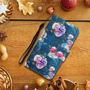 For Samsung Galaxy A13 5G Painted Pattern Horizontal Flip Leather Phone Case(Fluorescent Rose)