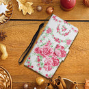 For Samsung Galaxy A53 5G Painted Pattern Horizontal Flip Leather Phone Case(Rose Flower)