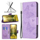 For Nokia G11 / G21 Embossing Two Butterflies Pattern Horizontal Flip PU Leather Case(Purple)