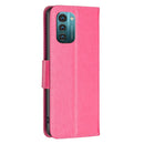 For Nokia G11 / G21 Embossing Two Butterflies Pattern Horizontal Flip PU Leather Case(Rose Red)