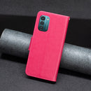 For Nokia G11 / G21 Embossing Two Butterflies Pattern Horizontal Flip PU Leather Case(Rose Red)