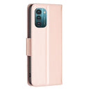 For Nokia G11 / G21 Embossing Two Butterflies Pattern Horizontal Flip PU Leather Case(Rose Gold)