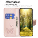 For Nokia G11 / G21 Embossing Two Butterflies Pattern Horizontal Flip PU Leather Case(Rose Gold)