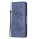 For Nokia G11 / G21 Embossing Two Butterflies Pattern Horizontal Flip PU Leather Case(Dark Blue)