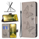 For Nokia G11 / G21 Embossing Two Butterflies Pattern Horizontal Flip PU Leather Case(Grey)
