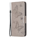 For Nokia G11 / G21 Embossing Two Butterflies Pattern Horizontal Flip PU Leather Case(Grey)