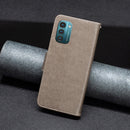 For Nokia G11 / G21 Embossing Two Butterflies Pattern Horizontal Flip PU Leather Case(Grey)