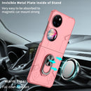 For Huawei P50 Pocket Matte UV Shockproof Phone Case(Pink)