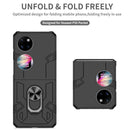 For Huawei P50 Pocket Matte UV Shockproof Phone Case(Black)