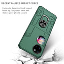 For Huawei P50 Pocket Matte UV Shockproof Phone Case(Dark Green)