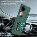 For Huawei P50 Pocket Matte UV Shockproof Phone Case(Dark Green)