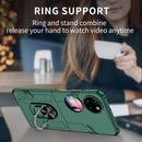 For Huawei P50 Pocket Matte UV Shockproof Phone Case(Dark Green)