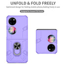 For Huawei P50 Pocket Matte UV Shockproof Phone Case(Purple)