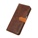 For Samsung Galaxy M53 5G KHAZNEH Dual-color Cowhide Texture Flip Leather Phone Case(Brown)