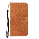 For Samsung Galaxy A13 4G Ethnic Style Embossed Pattern Leather Phone Case(Brown)