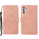For Samsung Galaxy A13 4G Ethnic Style Embossed Pattern Leather Phone Case(Pink)