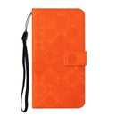 For Samsung Galaxy A13 4G Ethnic Style Embossed Pattern Leather Phone Case(Orange)