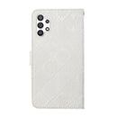For Samsung Galaxy A13 4G Ethnic Style Embossed Pattern Leather Phone Case(White)