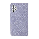 For Samsung Galaxy A13 4G Ethnic Style Embossed Pattern Leather Phone Case(Purple)