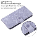For Samsung Galaxy A13 4G Ethnic Style Embossed Pattern Leather Phone Case(Purple)