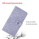 For Samsung Galaxy A13 4G Ethnic Style Embossed Pattern Leather Phone Case(Purple)