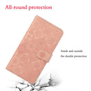 For Samsung Galaxy A33 5G Ethnic Style Embossed Pattern Leather Phone Case(Pink)
