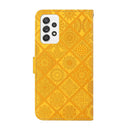 For Samsung Galaxy A33 5G Ethnic Style Embossed Pattern Leather Phone Case(Yellow)
