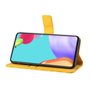 For Samsung Galaxy A33 5G Ethnic Style Embossed Pattern Leather Phone Case(Yellow)