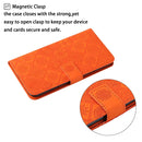 For Samsung Galaxy A33 5G Ethnic Style Embossed Pattern Leather Phone Case(Orange)