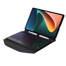 B0N5S Backlight Diamond Texture Bluetooth Keyboard Leather Case with Triangle Back Support For Xiaomi Pad 5 / 5 Pro(Black + Black)