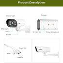 SriHome SH037B 4MP Full Color Night Vision IP66 Waterproof Bullet Camera, POE Version, EU Plug