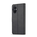 For OPPO A96 5G / Reno7 Z 5G LC.IMEEKE Calf Texture Leather Phone Case(Black)