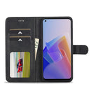 For OPPO A96 5G / Reno7 Z 5G LC.IMEEKE Calf Texture Leather Phone Case(Black)