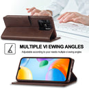 For Xiaomi Redmi 10C LC.IMEEKE Calf Texture Leather Phone Case(Coffee)